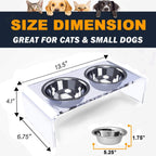 Elevated Acrylic Pet Feeding Station