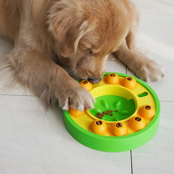 Dog Puzzle Slow Feeder Interactive IQ Toy Bowl