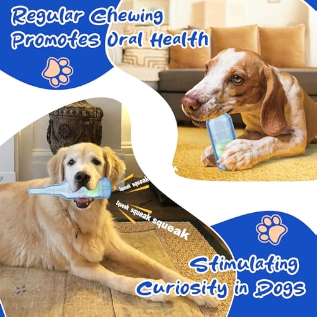 Water Bottle Dog Toy Squeaky Dog Toys For Aggressive Chewers