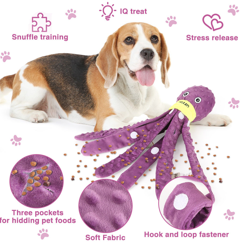 Plush Octopus Dog Snuffle Toy