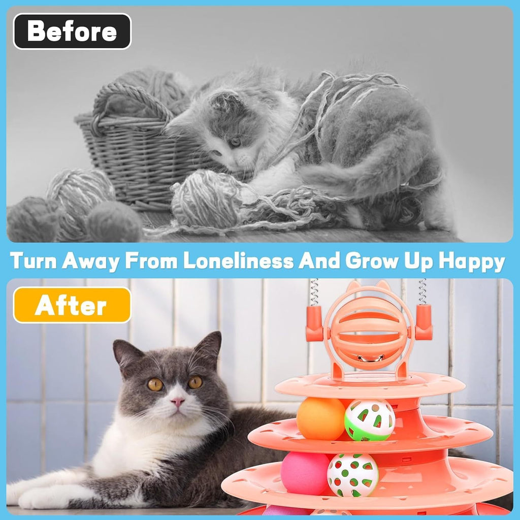 Cat Puzzle & Ball Toy