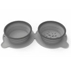 Portable Foldable Double Pet Food Bowls