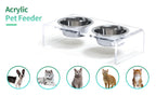 Elevated Acrylic Pet Feeding Station
