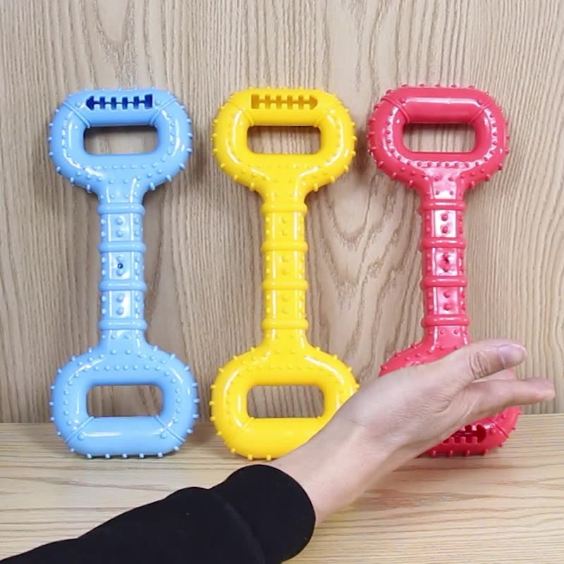 Interactive Dog Bone Toys With Pull Band, Dog Teething Toy