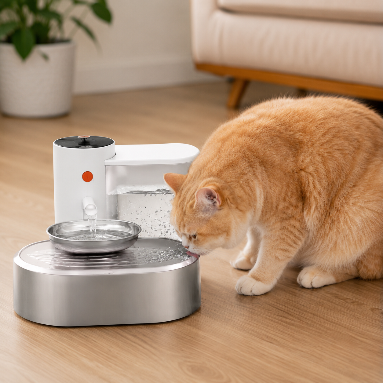 Smart Stainless Steel Pet Water Fountain