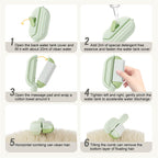 3-in-1 Self-Cleaning Pet Grooming Brush