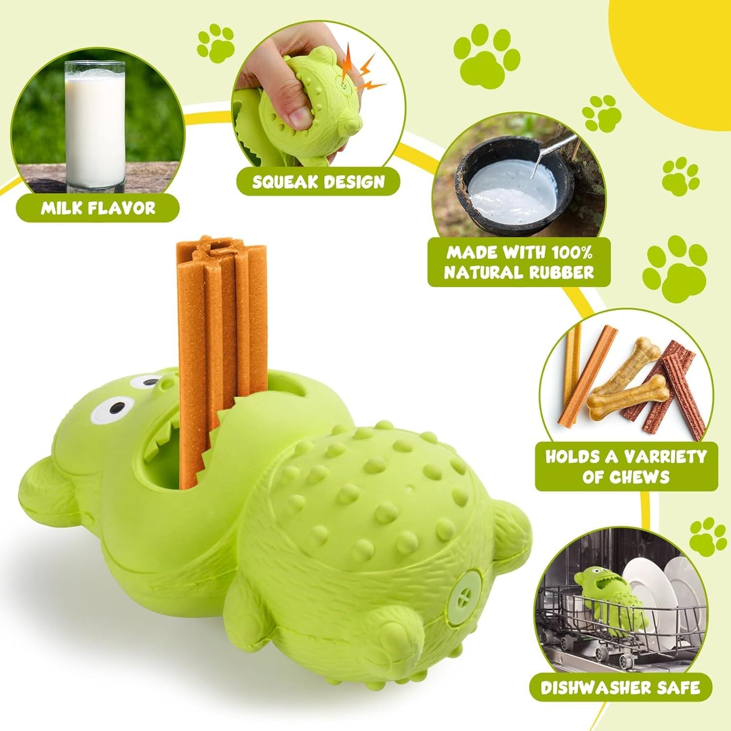 Indestructible Natural Rubber Toys for Chewers