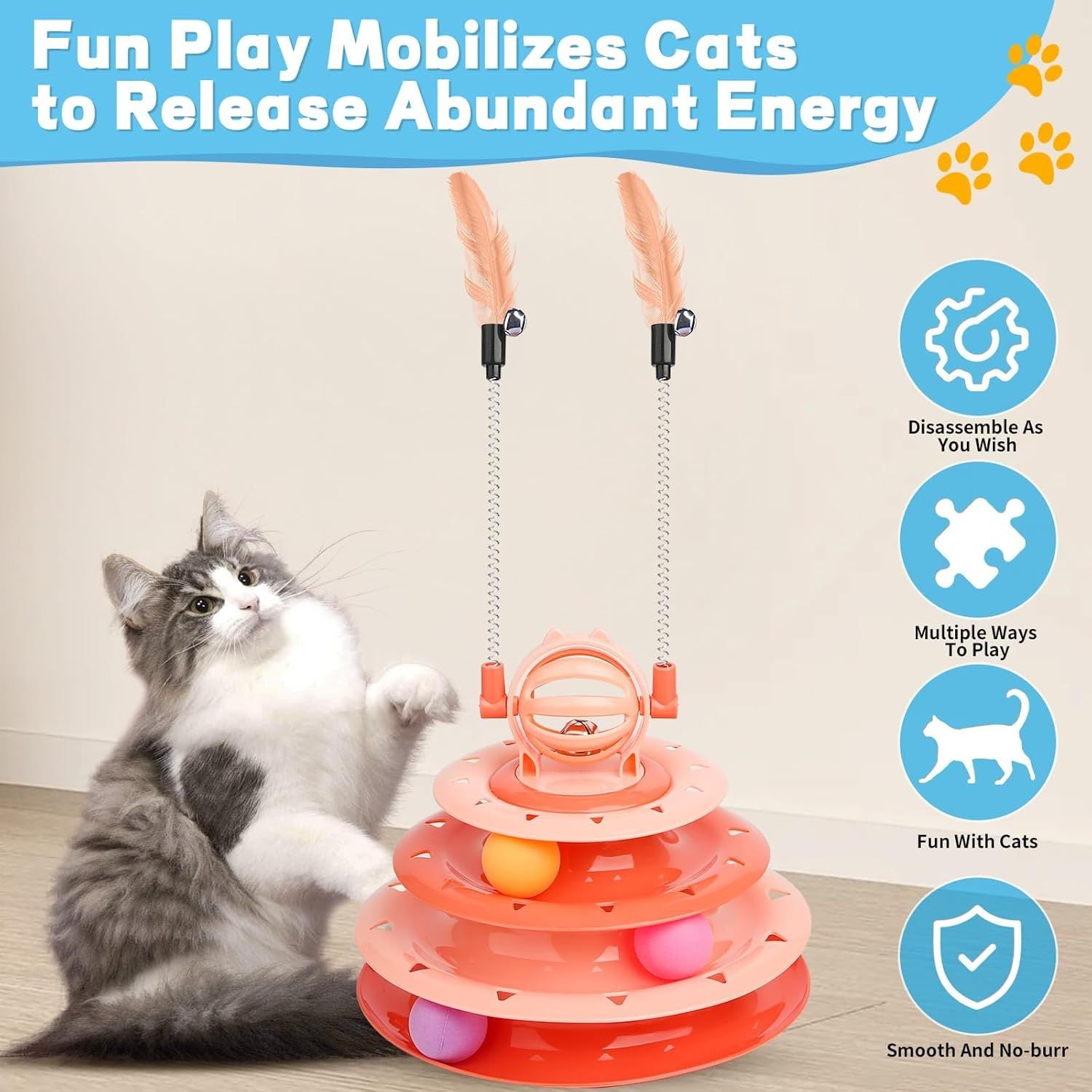 Cat Puzzle & Ball Toy