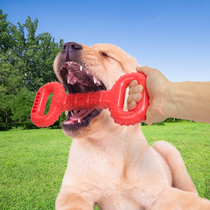 Interactive Dog Bone Toys With Pull Band, Dog Teething Toy