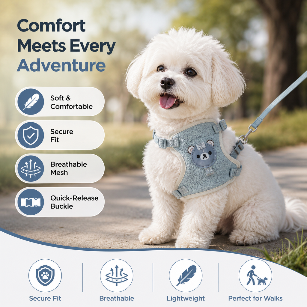 Adjustable Pet Harness & Leash Set