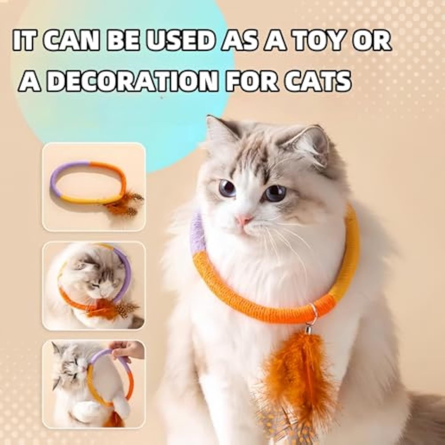 Cotton Rope Cat Toys Catnip Toys With Feather