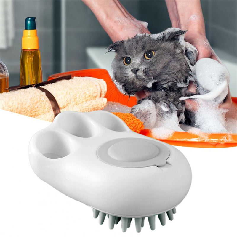 Durable Cat Paw Bath Brush – Fine Foaming Pet Grooming & Massage Brush