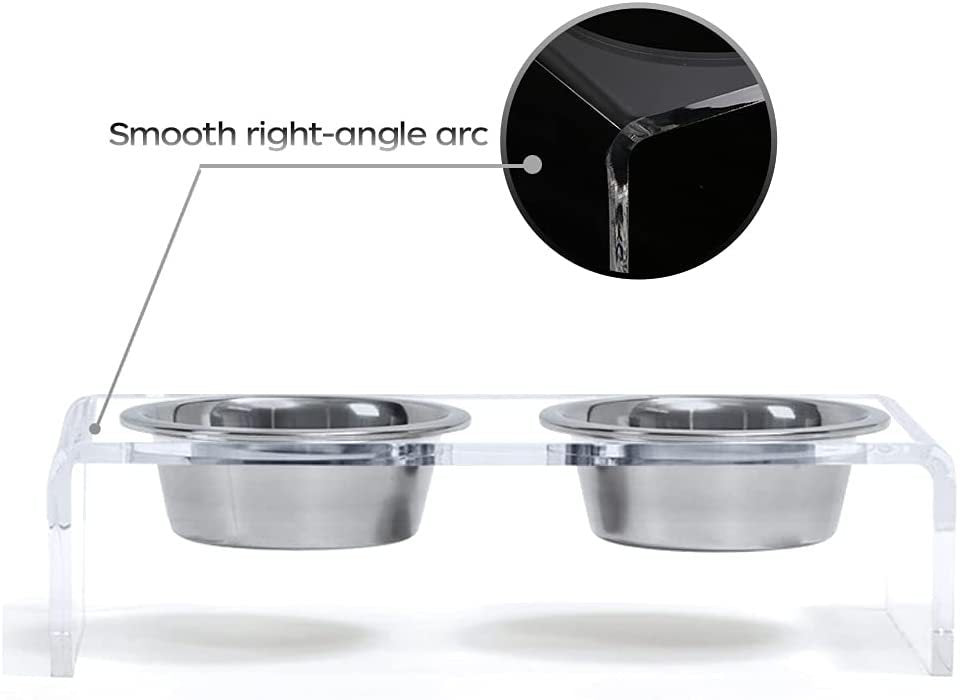 Elevated Acrylic Pet Feeding Station