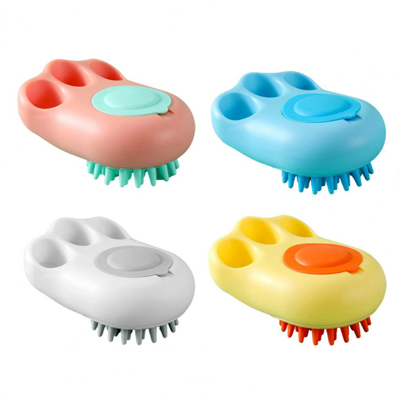 Durable Cat Paw Bath Brush – Fine Foaming Pet Grooming & Massage Brush