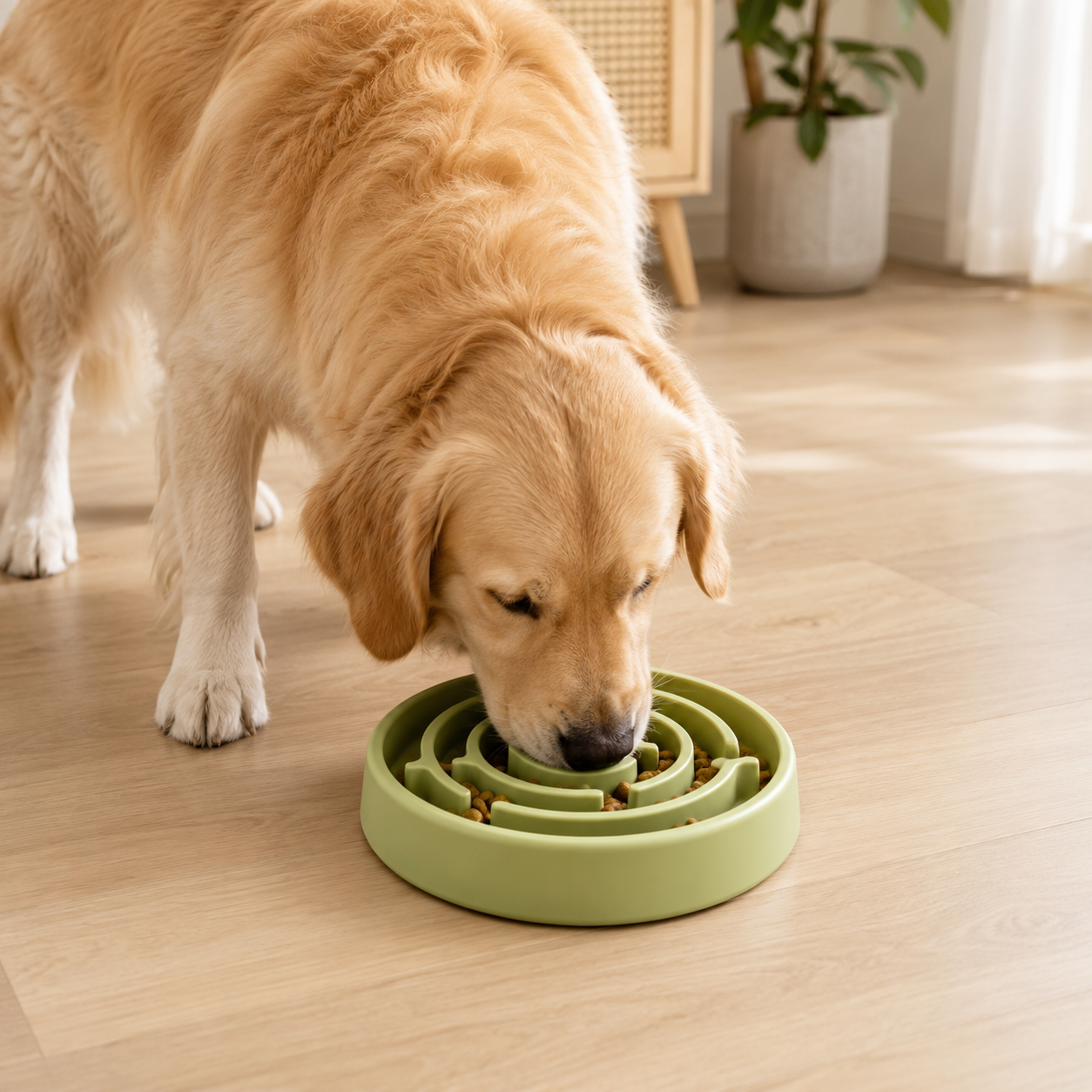 Non-Slip Slow Feeder Dog Bowl