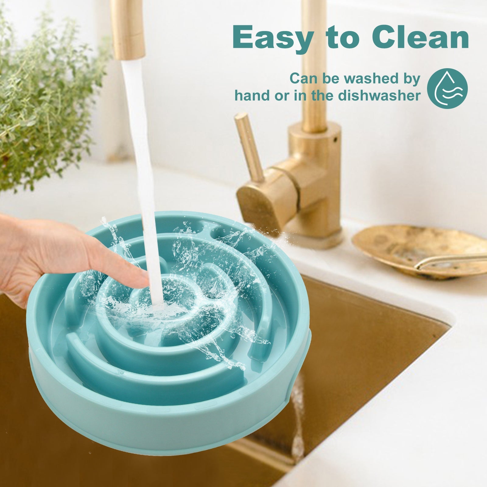 Non-Slip Slow Feeder Dog Bowl