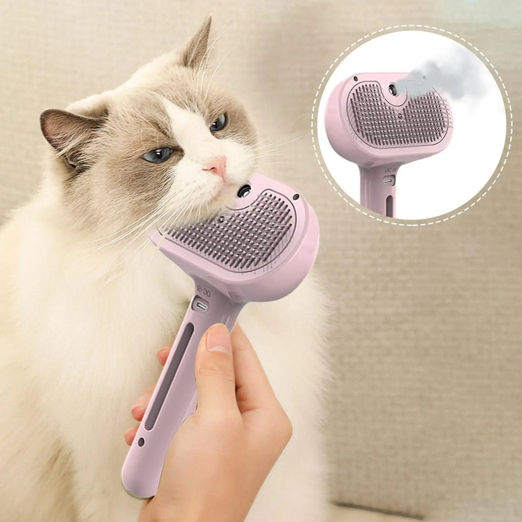 3-in-1 Electric Steam Pet Grooming Brush