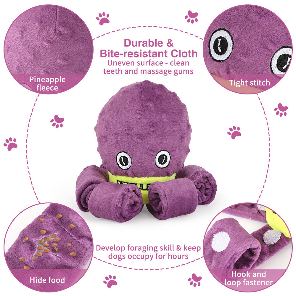 Plush Octopus Dog Snuffle Toy