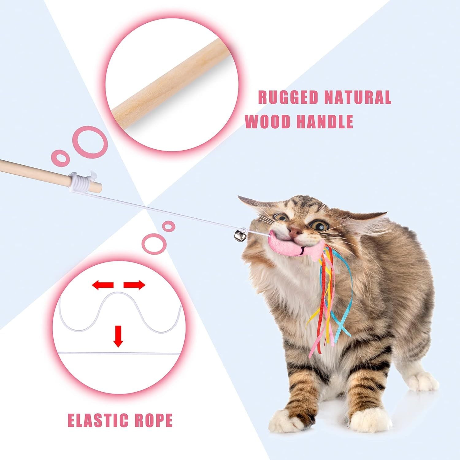 Cat Wand Toys Interactive Cat Toys With Catnip Fish