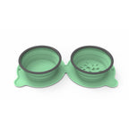Portable Foldable Double Pet Food Bowls