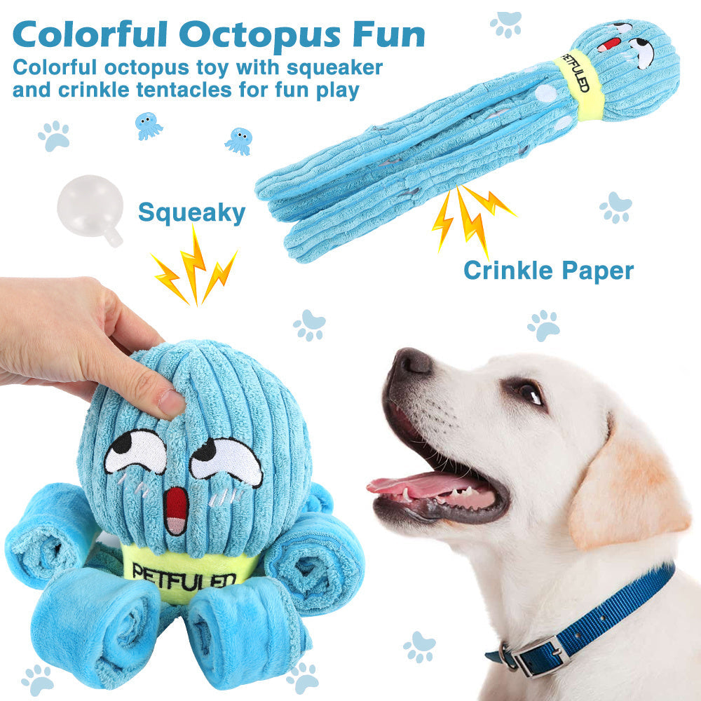 Plush Octopus Dog Snuffle Toy