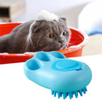 Durable Cat Paw Bath Brush – Fine Foaming Pet Grooming & Massage Brush