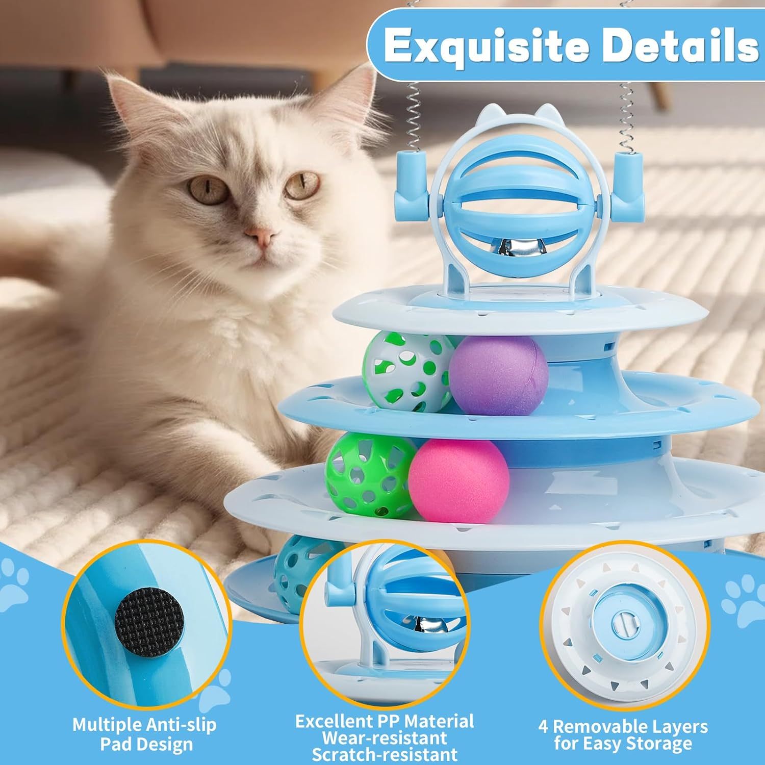 Cat Puzzle & Ball Toy