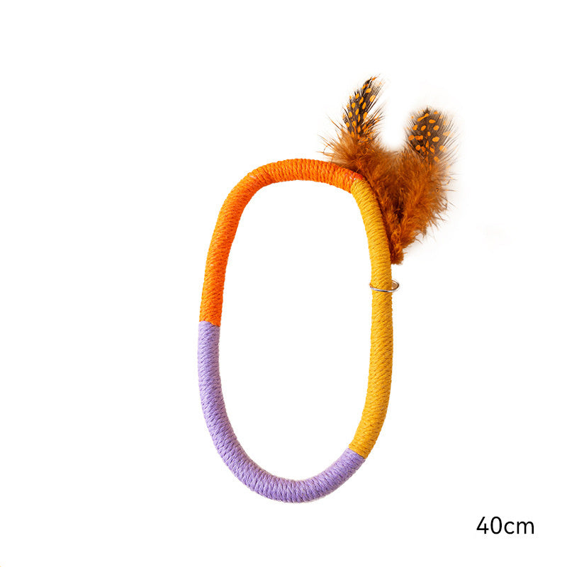 Cotton Rope Cat Toys Catnip Toys With Feather